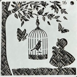 stencil bird 16