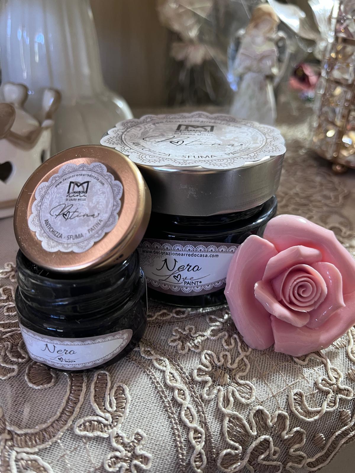 Barattolo di Patina Anticante colore Nero per mobili, nero